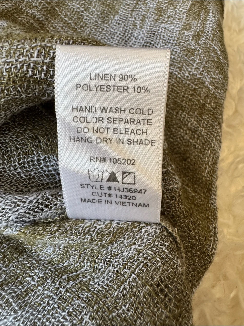 Chalet Et Ceci Gray Checked Light Jacket Lagenlook Linen Cover Up Size Small - Picture 11 of 12